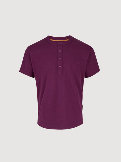 Buffed Cotton Short-Sleeve Henley