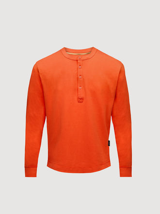 Buffed Cotton Long-Sleeve Henley