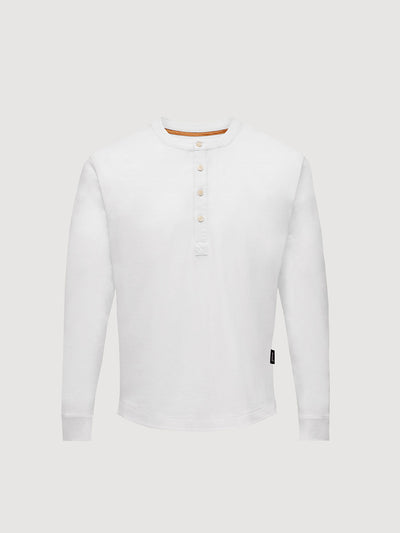 Buffed Cotton Long-Sleeve Henley