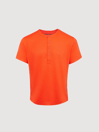 Greek Linen Short-Sleeve Henley