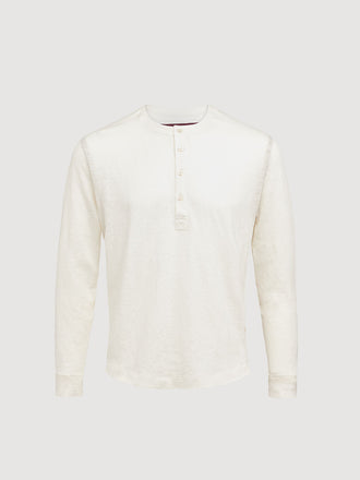 Greek Linen Long-Sleeve Henley