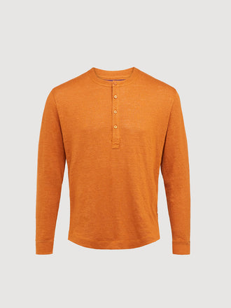 Greek Linen Long-Sleeve Henley