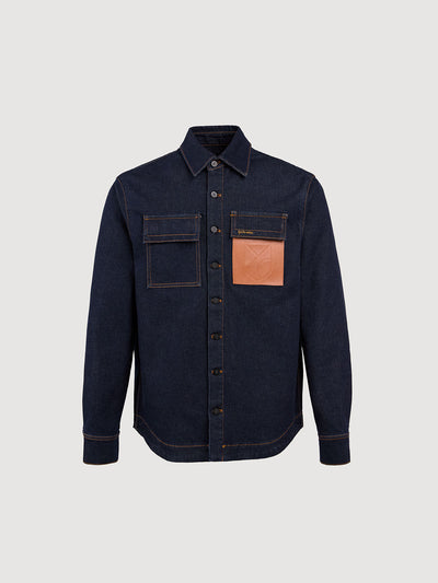 Cognac Pocket Denim Shirt