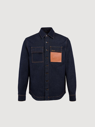 Cognac Pocket Denim Shirt