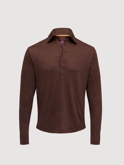 Madeira French Linen Long Sleeve Polo