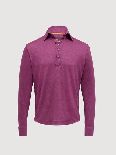Madeira French Linen Long Sleeve Polo