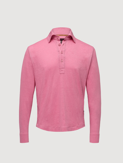 Madeira French Linen Long Sleeve Polo