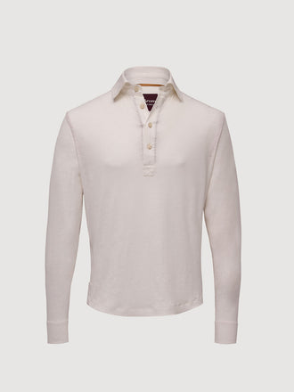 Madeira French Linen Long Sleeve Polo